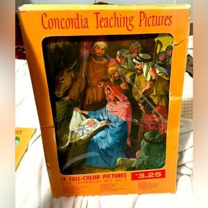 Christian teaching pictures 18 full color New Testament No. 1 Vintage